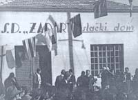 Trenutak svecanog otvaranja Veslackog doma u Zadru 1948.